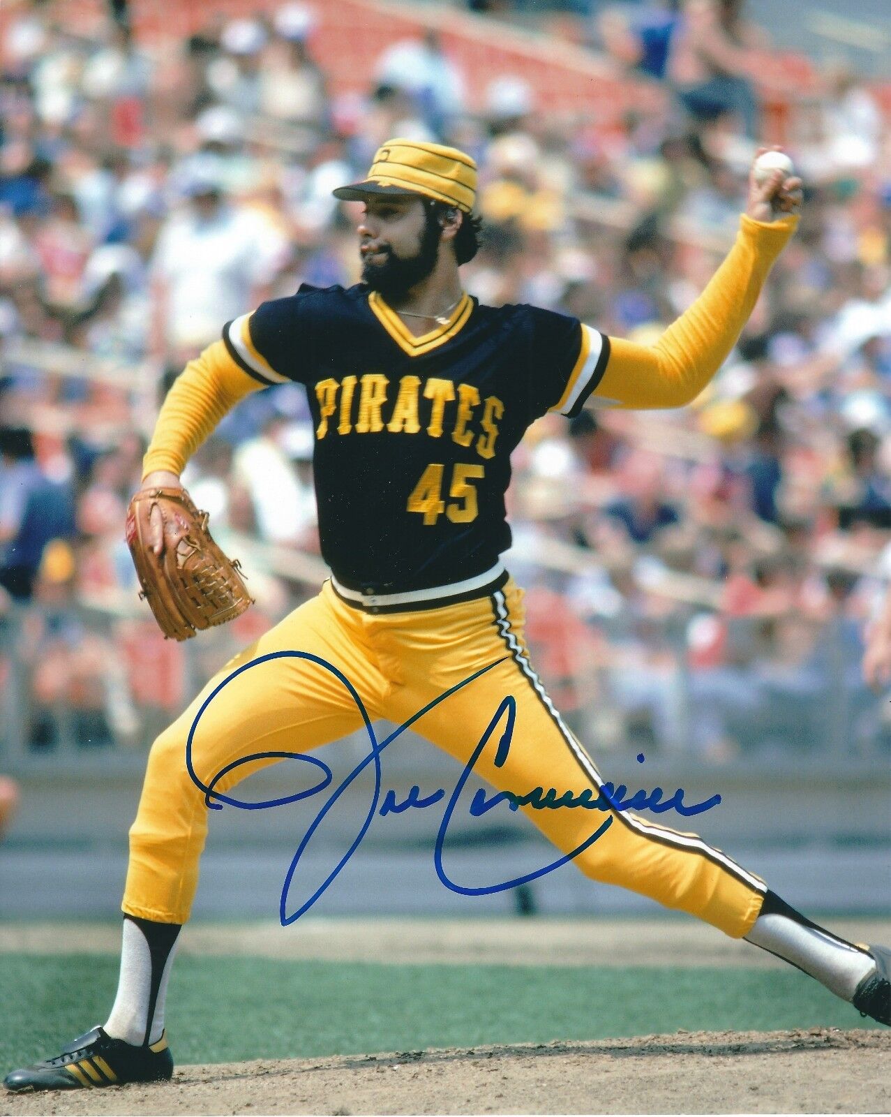 Signed 8x10 JOHN CANDELARIA Pittsburgh Pirates Autographed Photo Poster painting- COA