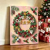 Diamond Painting-DIY Crystal Rhinestone Merry Christmas with Frame(40x30cm)