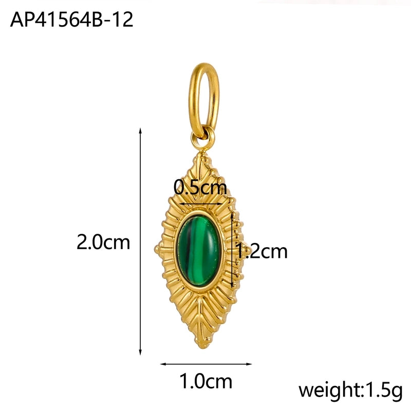 1 Piece 20 * 10mm 304 Stainless Steel Oval Pendant Jewelry Accessories