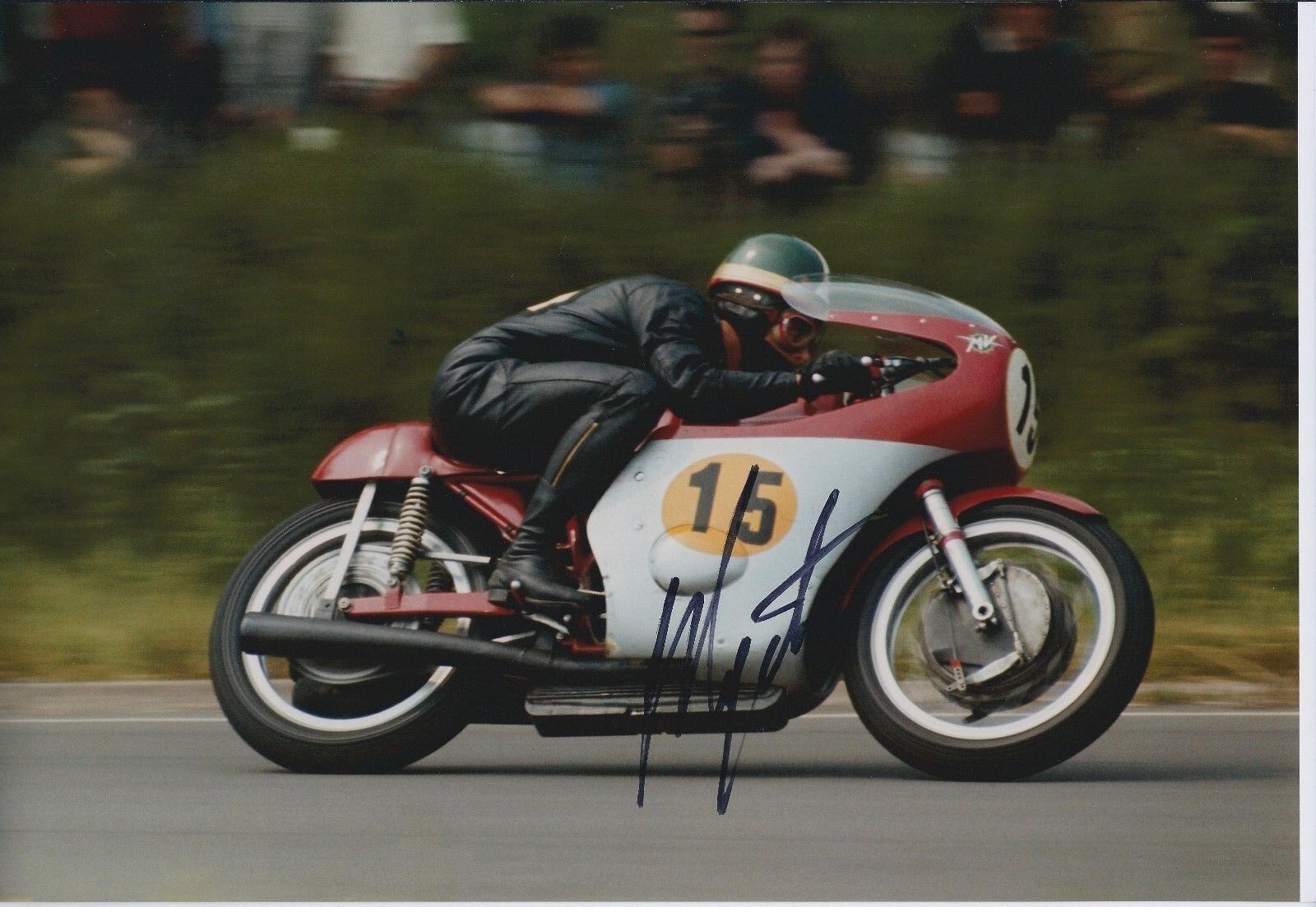 Giacomo AGOSTINI Autograph IOM TT MOTO GP Winner SIGNED 12x8 Photo Poster painting AFTAL COA