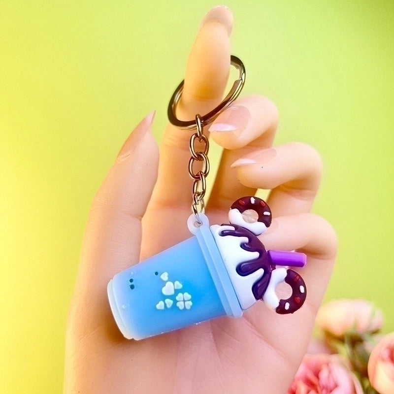 Cute Ice Cream Letter Silica Gel Women’s Bag Pendant Keychain