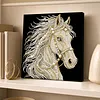 DIY Pearl Painting Horse for Home Wall Decor with Frame(30x30cm)