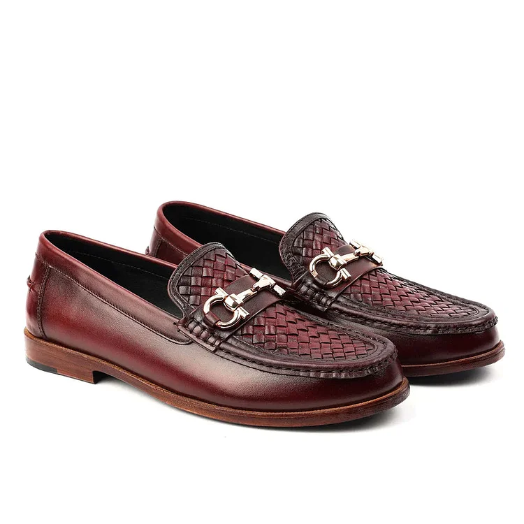 Handmade Men burgundy driving shoes, Men tan leather Loafer, Shoes for men