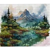 Ink Landscape-11CT Stamped Cross Stitch 60*55cm/23.62*21.65in(Big Size)