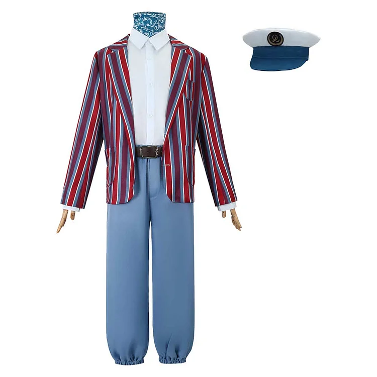 Kids Children Wonka 2023 Oompa Loompa Red Striped Set Outfits Cosplay Costume Halloween Carnival Suit