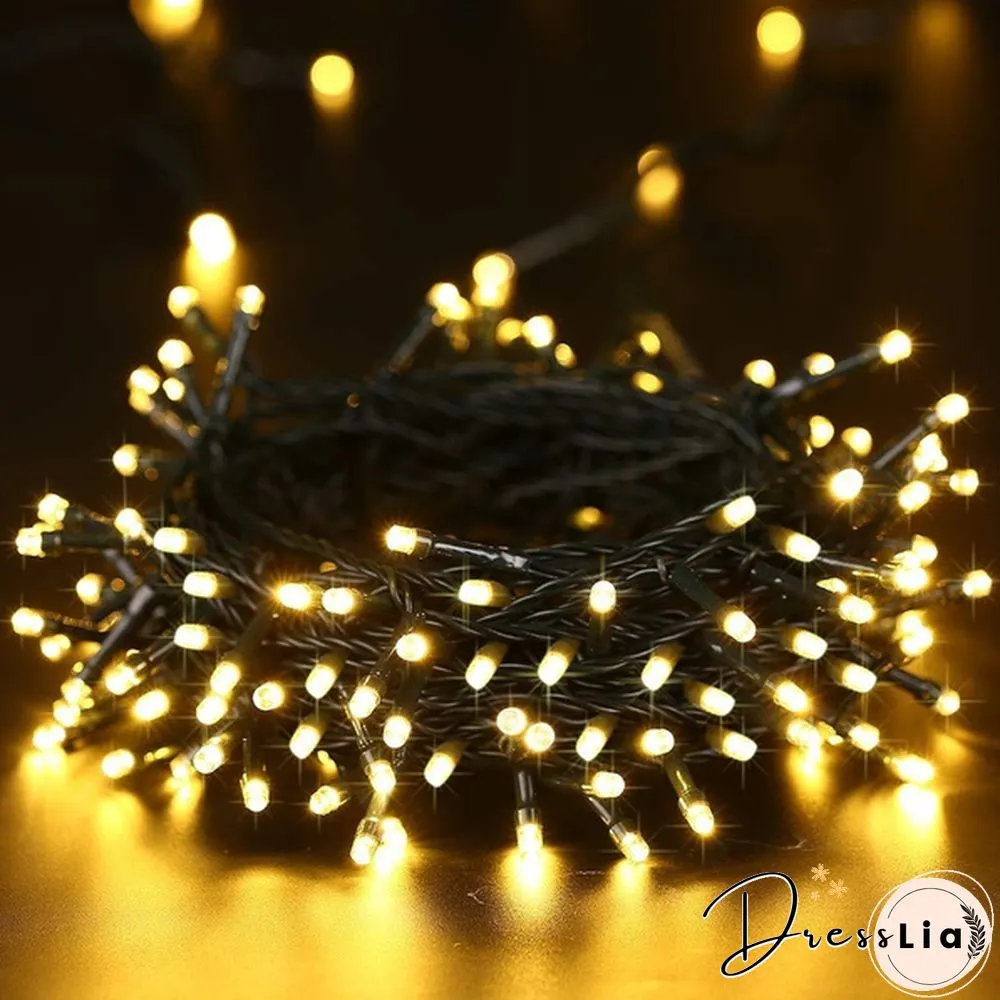 Outdoor Lighting String 200 LED Solar Garden Light Power Lamp Christmas Party for Street