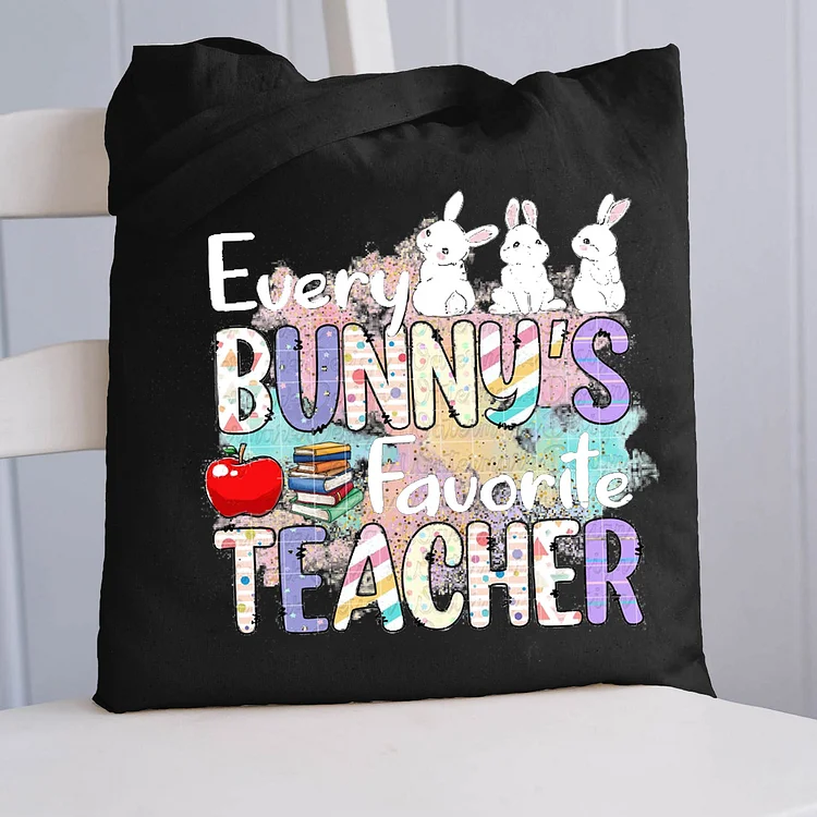 Pupiloves  Every Bunny‘s Favorite Teacher Book Tote Bag