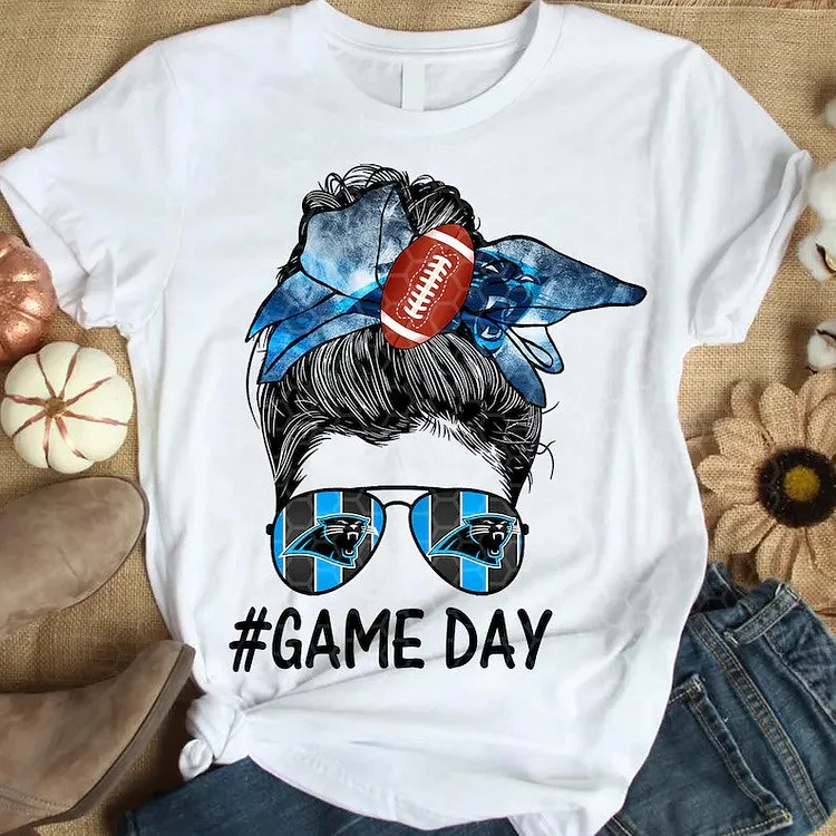 Carolina Panthers Women's White Relaxed T-Shirt