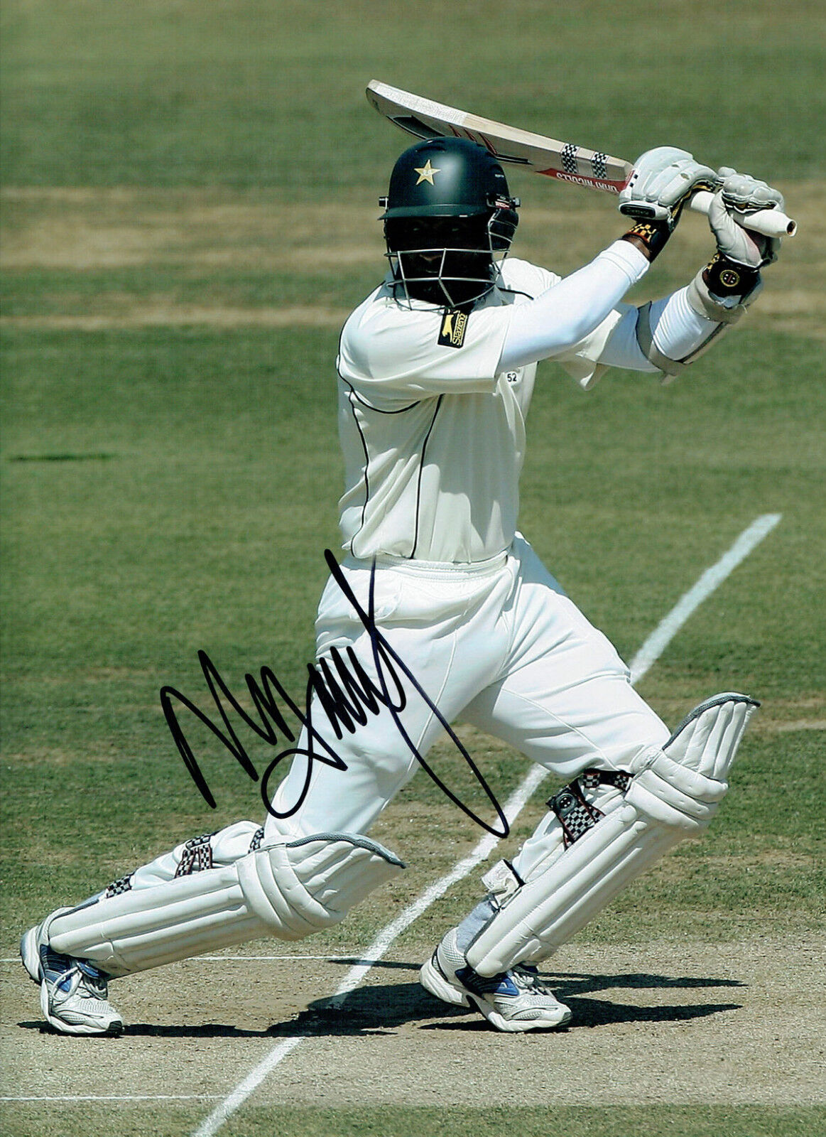 Mohammad YOUSAF Signed Autograph 16x12 Pakistan Cricket Legend Photo Poster painting AFTAL COA