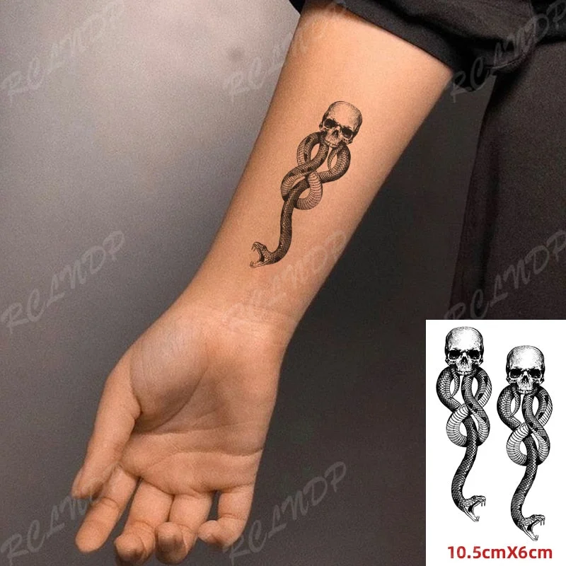 Waterproof Temporary Tattoo Sticker Scorpion Halloween Flash Tatoo Fake Tatto arm Wrist Foot hand neck For Girl Men Women kids