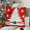 Christmas Tree-DIY Latch Hook Rug Pillowcase Kits 43*43cm tapestrymarket