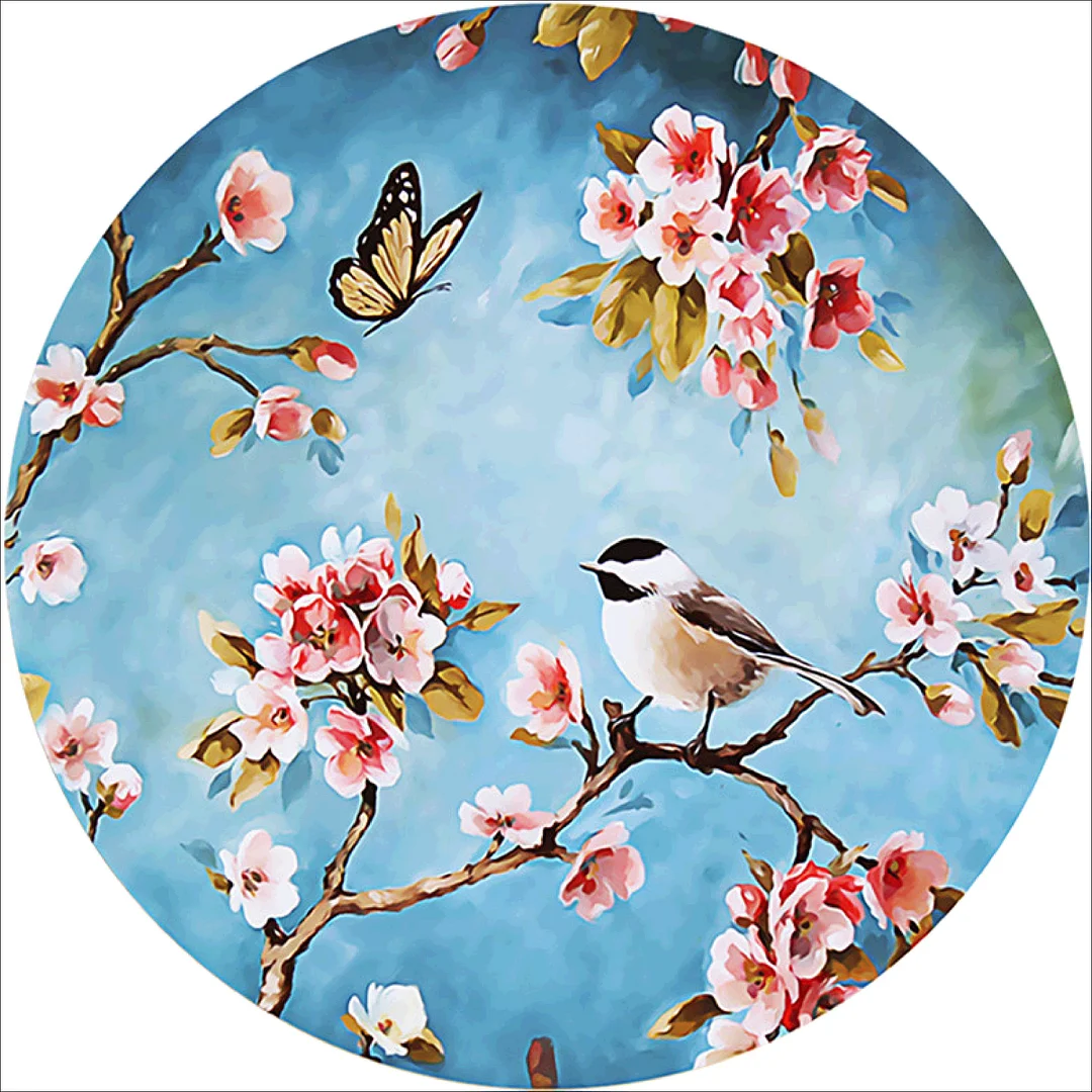 Full Round Diamond Painting - Bird Flower (40*40cm)
