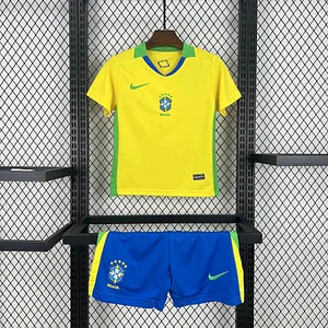 2025 Brazil Home Football Shirt 1:1 Thai Quality Kids Size