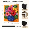 Monstera Deliciosa Vase Button Picture Art DIY Kit 30x30cm Frame Button Painting