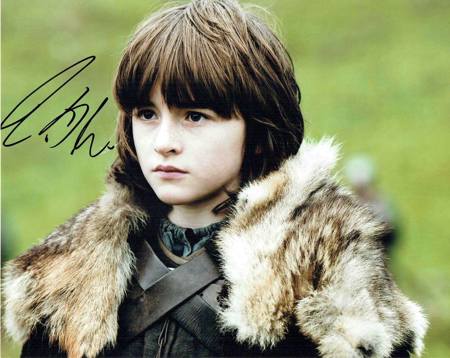 Isaac Hempstead WRIGHT SIGNED Game of Thrones Photo Poster painting 2 Autograph Bran STARK AFTAL