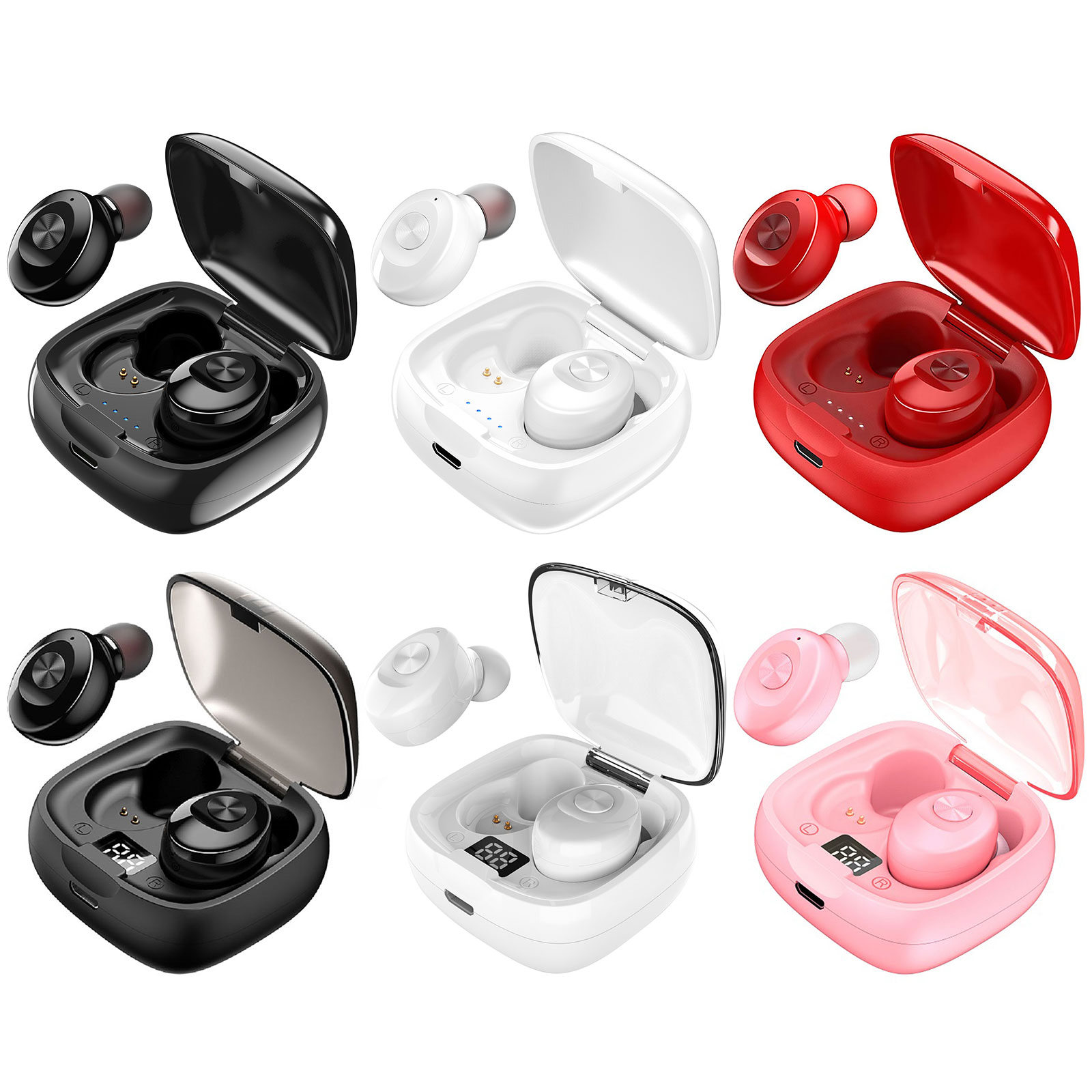 

Wireless Earbuds TWS HiFi Upgrade Bluetooth-Compatible 5.0 Smart Headphone, Pink, 501 Original
