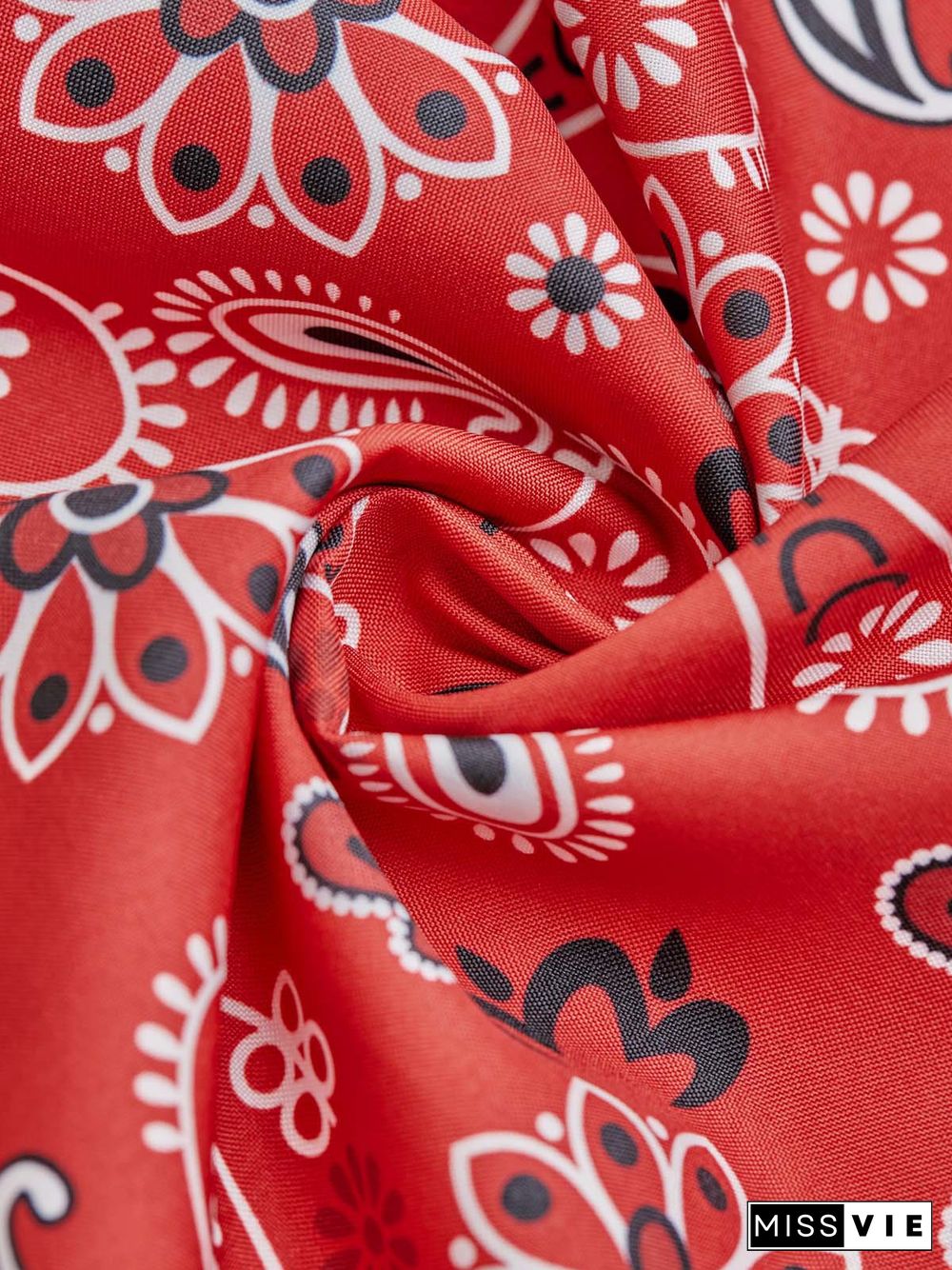 Casual Floral V Neck Loose Three Quarter Tops