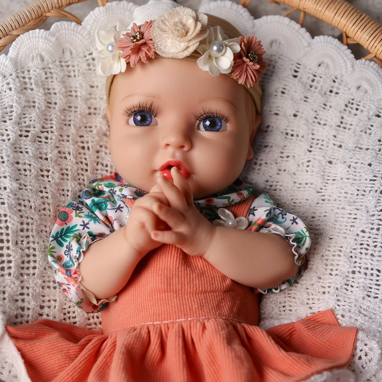 [U.S.3-7 Days Delivery]Babeside Terry 12"/16" Realistic Silicone Smiling Baby Little Infant Girl