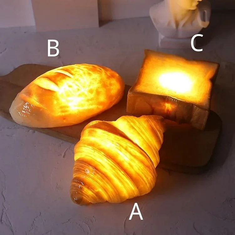 Creative Bread Real-Like Croissant Night Light - Appledas