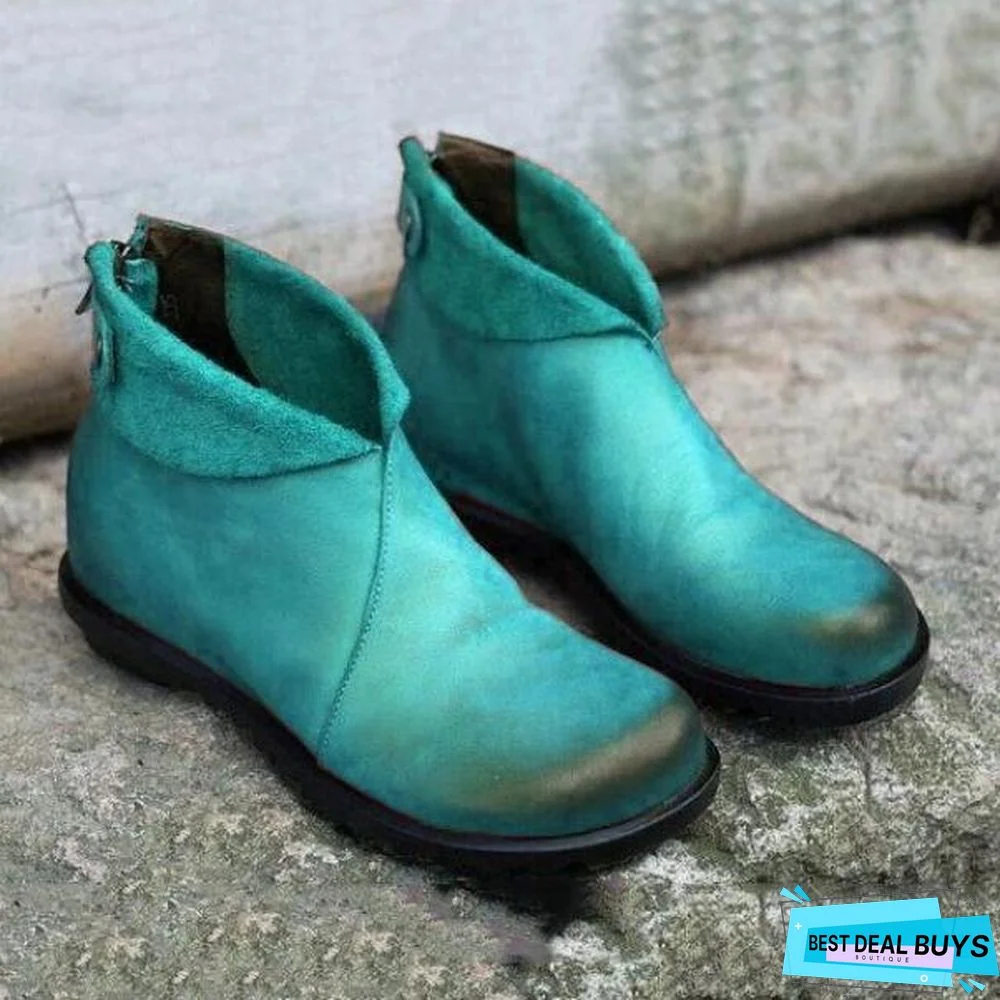 Flat Heel Plus Size Women's Boots