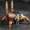 Bluetooth Speaker, Mechanical Crab Bluetooth Speaker, Portable Speaker with Multicolor LED, Bluetooth 5.0, 10W Stereo, Deep Bass, Dual Pairing, Sleep Time
