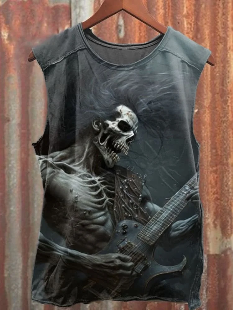 Unisex Westward Retro Rock Music Print Casual Tank Top 