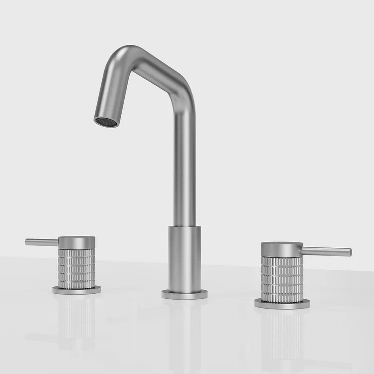 EVERSTEIN 3 Hole Widespread Bathroom Sink Faucet with Drain Brushed Nickel