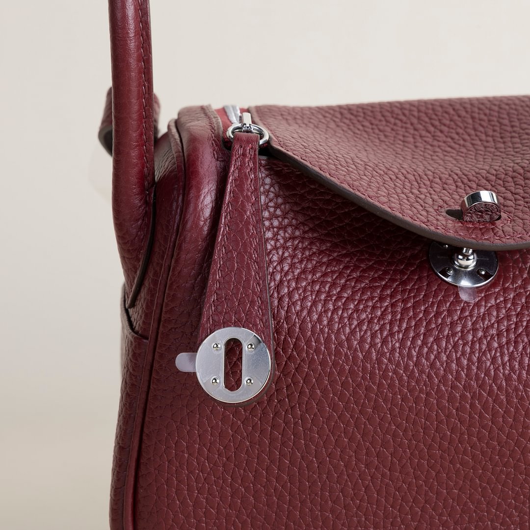 Mini Lindy Clemence leather 55 H Rouge PHW