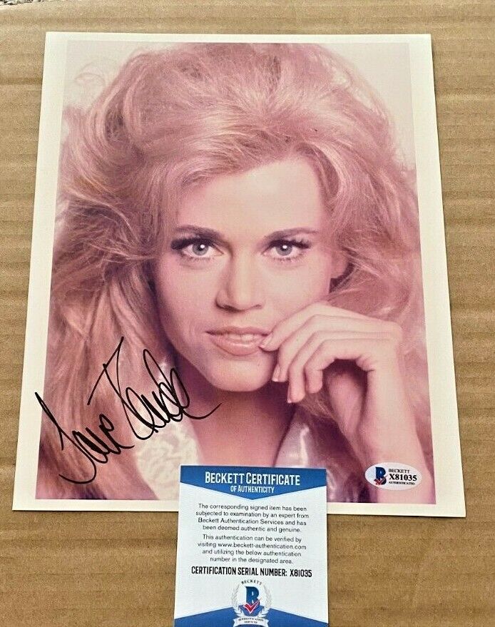 JANE FONDA SIGNED 8X10 Photo Poster painting BECKETT CERTIFIED #3