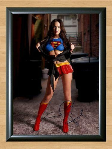 Megan Fox Transformers Super Girl Signed Autographed Photo Poster painting Poster Print Memorabilia A3 Size 11.7x16.5