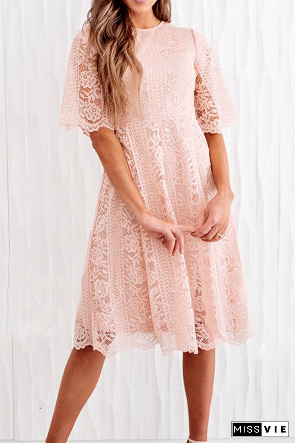 Promise In My Heart Lace Midi Dress