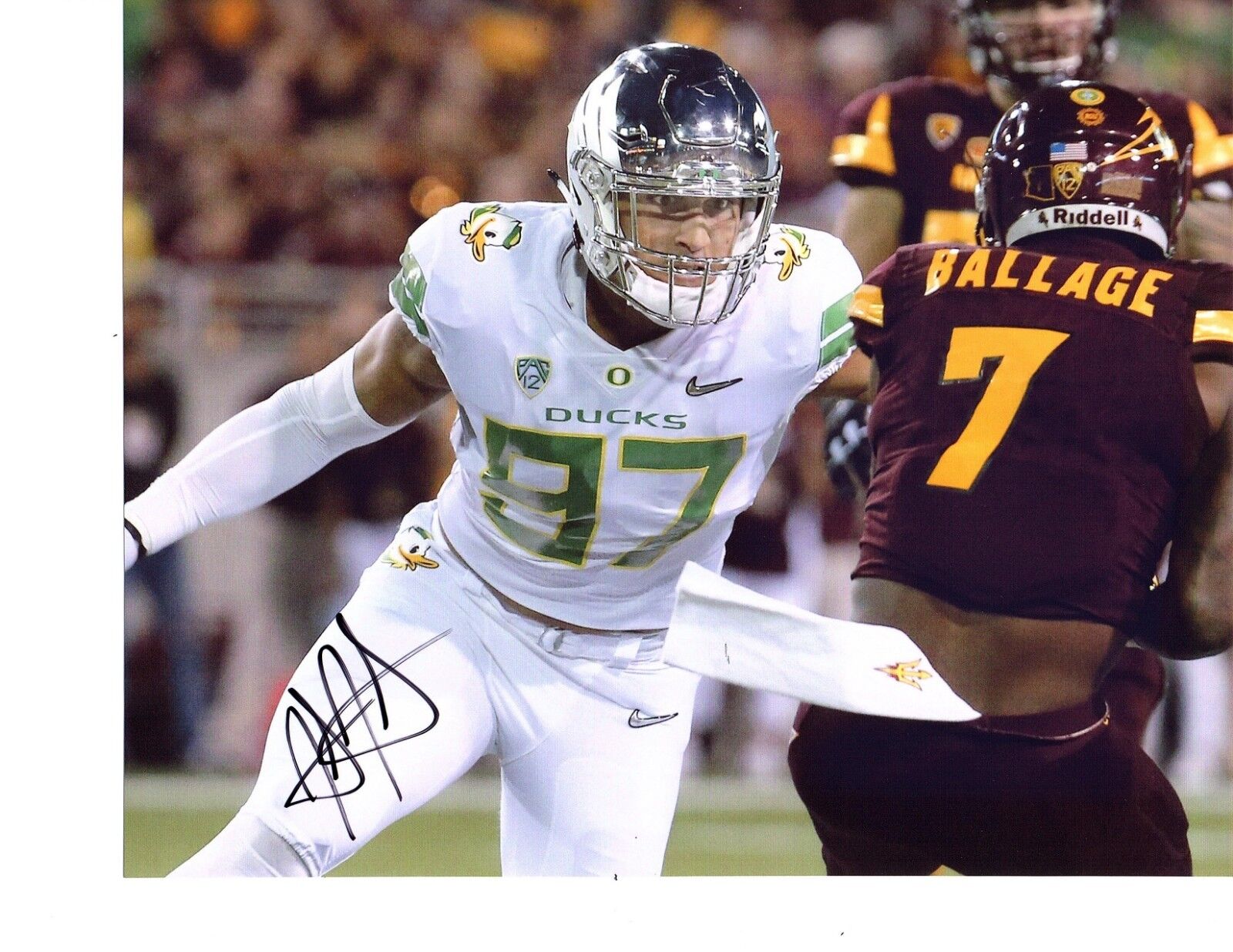 Jalen Jelks Oregon Ducks signed autographed 8x10 football Photo Poster painting 2019 NFL Draft b