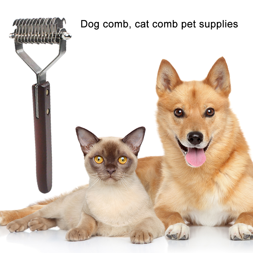 

2 Sided Pet Hair Removal Comb Deshedding Brush Dogs Shaving Massage Brush, 501 Original