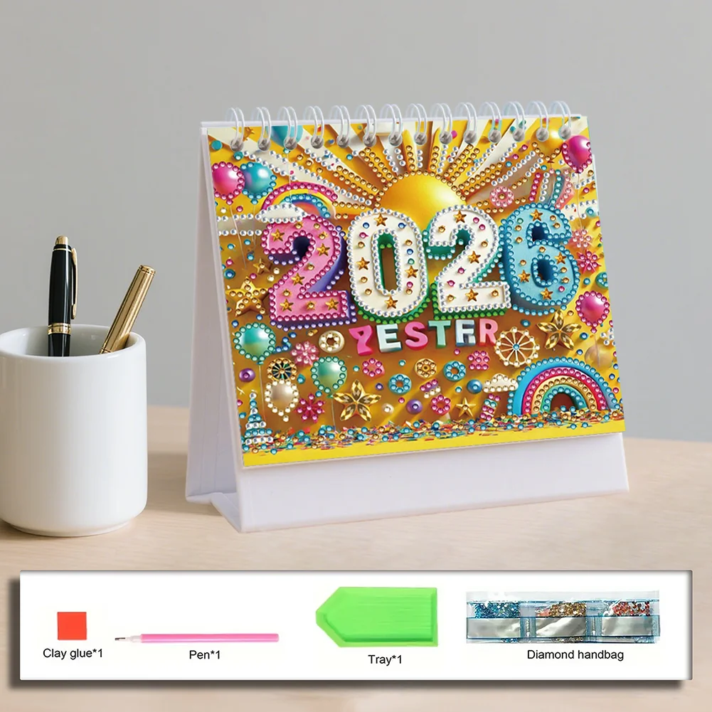 5D/DIY Diamond Painting Calendar Kit Partial Drill Diamond Art Paper Calendar
