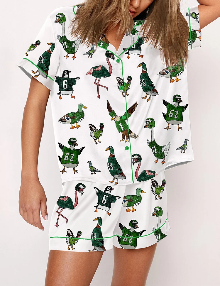 Women's Philadelphia Football Bird Gang Champions 2025 Pajama Set