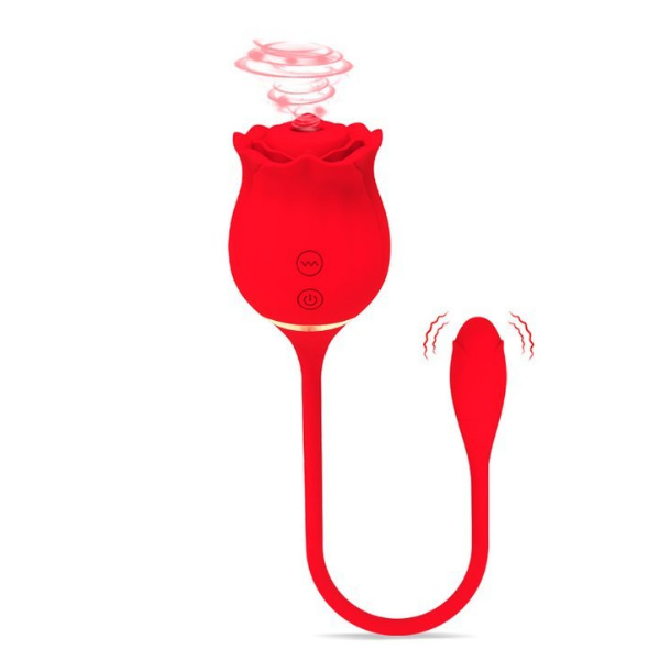 2 in 1 Rose Sucking Vibrator  