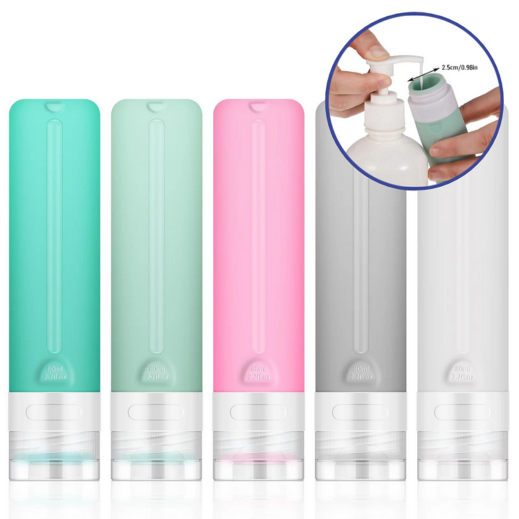 4PCS Travel Bottles for Toiletries Tsa Approved Travel 2.7oz Size Containers BPA Free Leak Proof Travel Tubs Refillable Liquid Travel Accessories for Cometic Shampoo and Lotion Soap