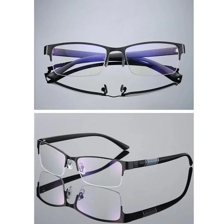 Men's Business Half Frame Design Reading Glasses Flexible Classical ...