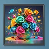 Bunte Liebesrosen - runder Bohrer Diamond Painting - 30*30cm