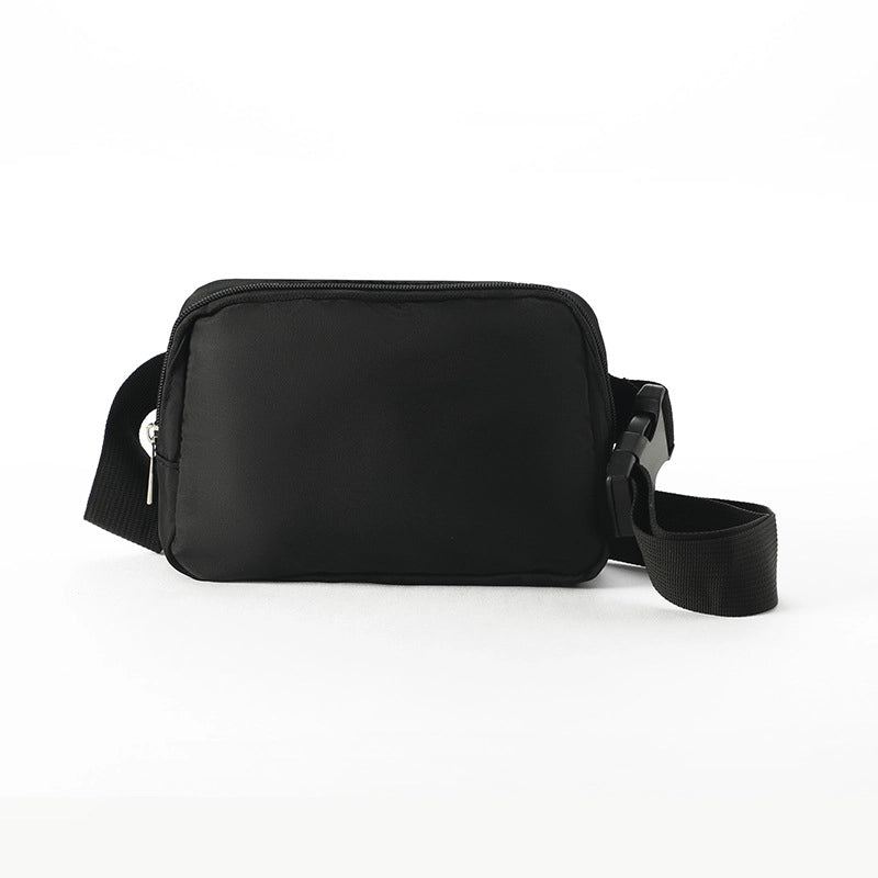 Unisex Basic Solid Color Nylon Waist Bags