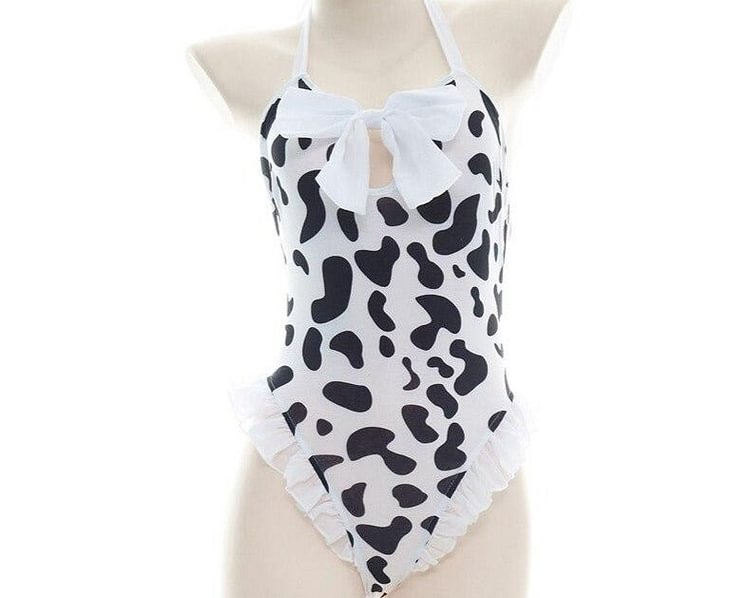 Cow Swimsuit Bodysuit Bikini Maid Unifrom Costume CW001