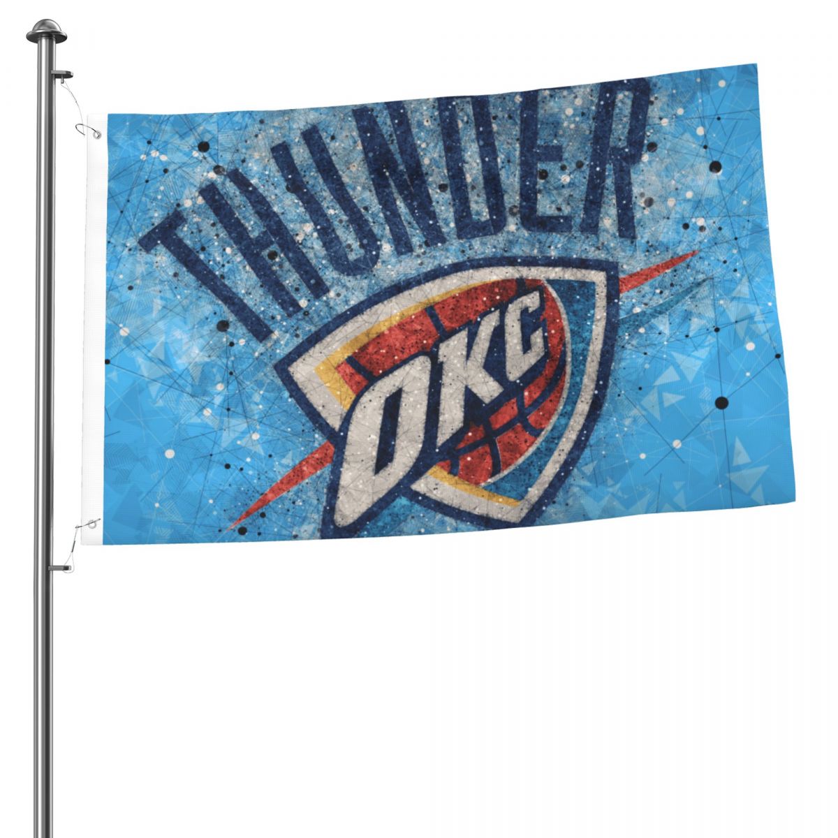 Oklahoma City Thunder Geometric Art 2x3 FT UV Resistant Flag