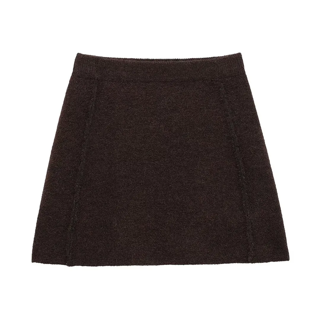 Nigikala Nigikala Buckle Knitted Jacket Stew Half Skirt In Autumn And Winter