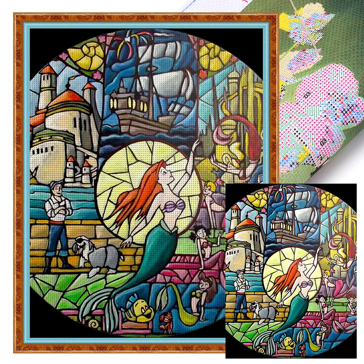 Disney-The Little Mermaid - Printed Cross Stitch 11CT 50*65CM
