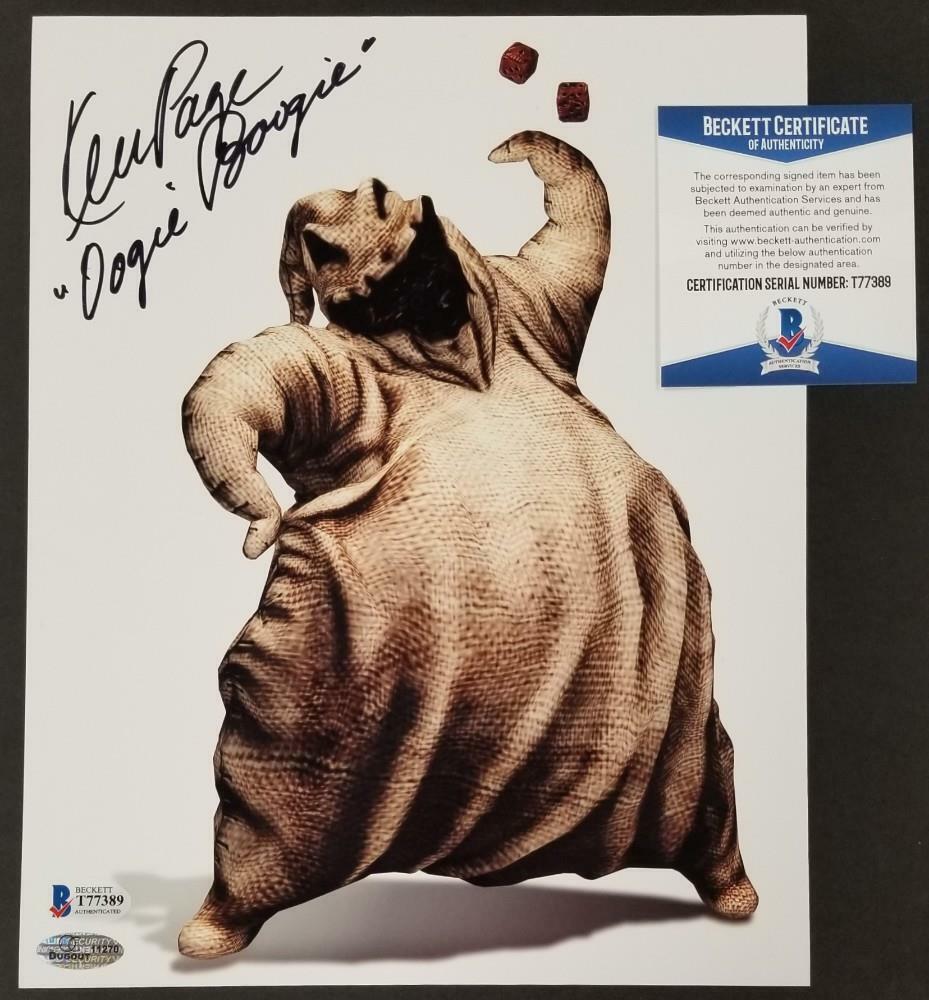 Ken Page signed Nightmare Before Christmas 8x10 Photo Poster painting #2 Oogie Boogie~ BAS COA