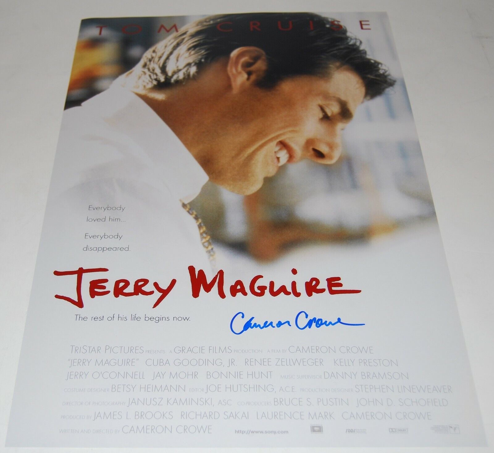 CAMERON CROWE signed (JERRY MAGUIRE) 12X18 movie poster Photo Poster painting *DIRECTOR* W/COA