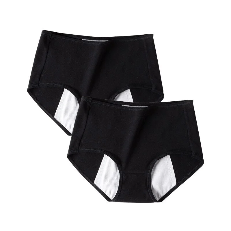 FallSweet 2 pcs/lot! Women Period Panties Cotton Cute Leak proof Underwear Low Waist Health M L XL Briefs