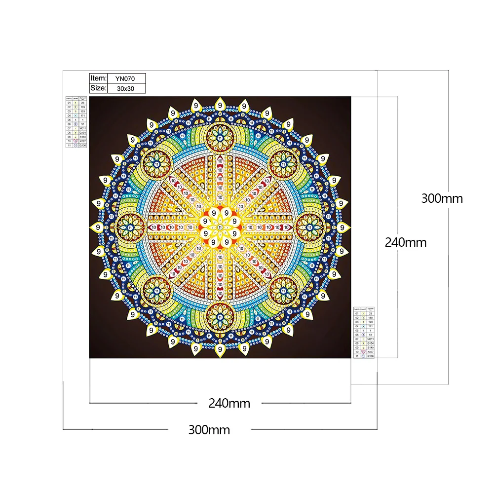 Special Shape Diamond Painting 30*30cm - Mandala