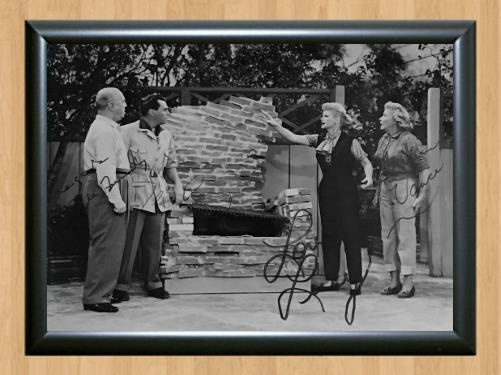 I Love Lucy Cast Signed Autographed Photo Poster painting Poster Print Memorabilia A3 Size 11.7x16.5