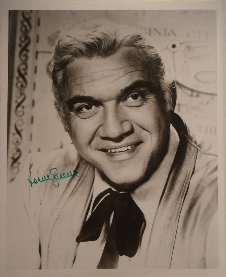 LORNE GREENE SIGNED Photo Poster painting Bonanza Battlestar Galactica wcoa